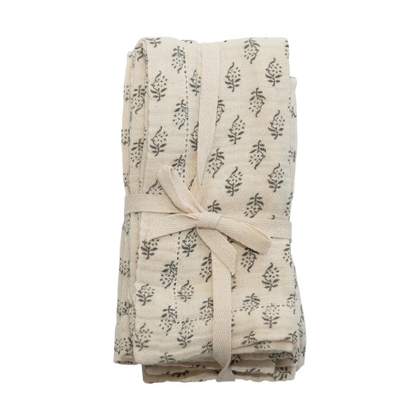 Creative CoOp Floral Cotton Napkins Set of 4 The Container Store